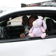 Illustration for article titled Racing Drivers With Easter Bunnies Are The Best Thing Ever